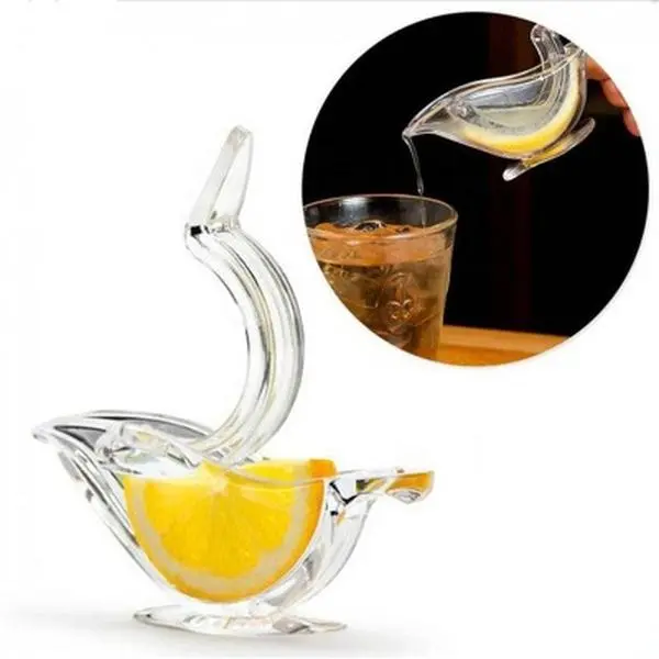 Manual Lemon Juicer Transparent Acrylic Elegant Bird Shape