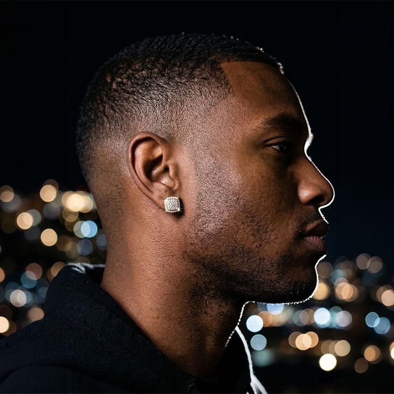 2026 TREND ALERT] Hip Hop Oversized 12mmFull Pave Stud Earrings I Micro Pave AAA ZirconLuxury Geometric Square | Unisex Jewelry forMen & Women