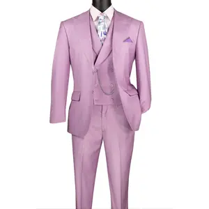 Classique Collection: Lavender 3 Piece Solid Color Single Breasted Modern Fit Suit
