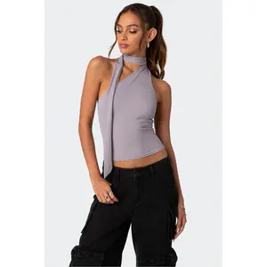 Melony Asymmetric Scarf Top