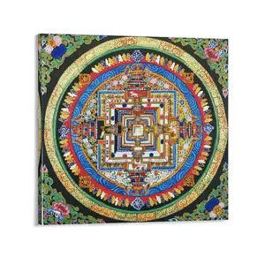 Tibetan Thangka Wall Art Yoga Decoration Vintage Buddhist Painting Modern Decoration Poster Print