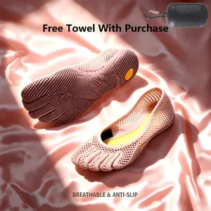 Women Five Finger Shoes Soft Sole Non-Slip Breathable Mesh Quick Dry Barefoot Shoes Indoor Fitness Yoga Pilates Dance Home Workout Outdoor Walking Running Daily Casual Sports Training Shoes