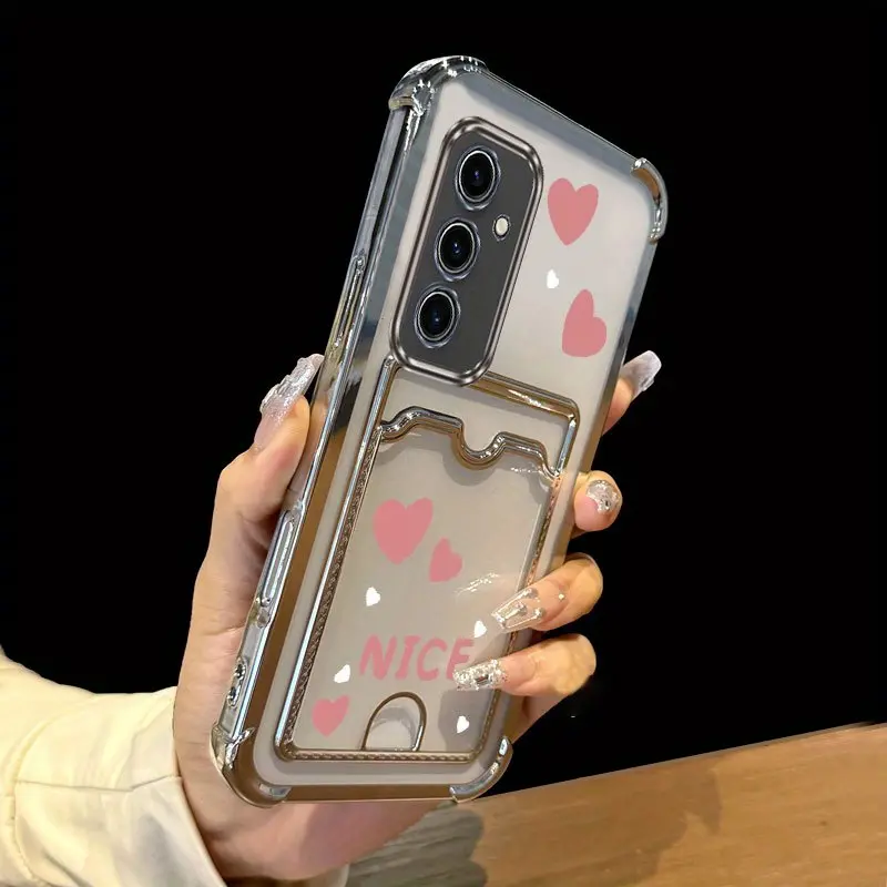S23 FE Durable Transparent Plating Phone Protector Case Compatible With for Smartphone Samsung Galaxy S23 FE Pink Love Heart Case Cover for Fashion Cover - TikTok Shop S23 FE Durable Transparent Plating Phone Protector Case Compatible With for Smartphone Samsung Galaxy S23 FE Pink Love Heart Case Cover for Fashion Cover - TikTok Shop
