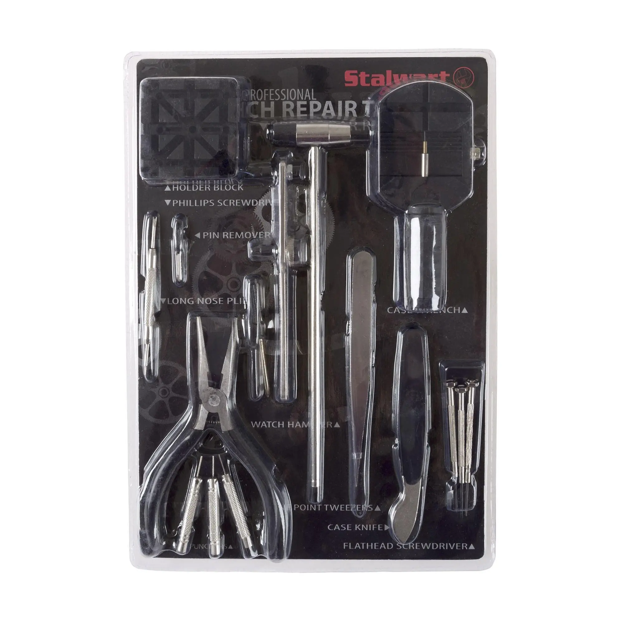 Stalwart 16-Piece Watch Repair Kit DIY Tool Setfor Repairing Stalwart 16-Piece Watch Repair Kit DIY Tool Setfor Repairing