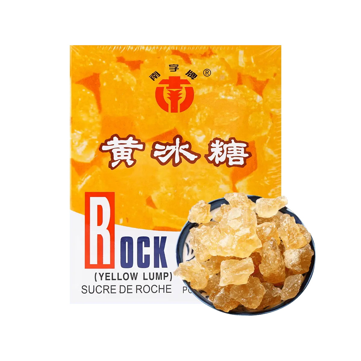 South Word Brand Rock Sugar Cubes - 454g (1 lb) Pure Yellow Crystal Sugar for Cooking, Baking, Tea & Desserts - Natural Sweetener