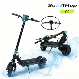 ScootHop G2/G2Pro Electric Scooter for Adults 800/1000W*2 Brushless Motor 10" Off-Road Tires 28/35MPH Range Foldable Commuter E-Scooter with LED Display Dual Braking System H Batteries TikTokShopNewYear SpringStatements