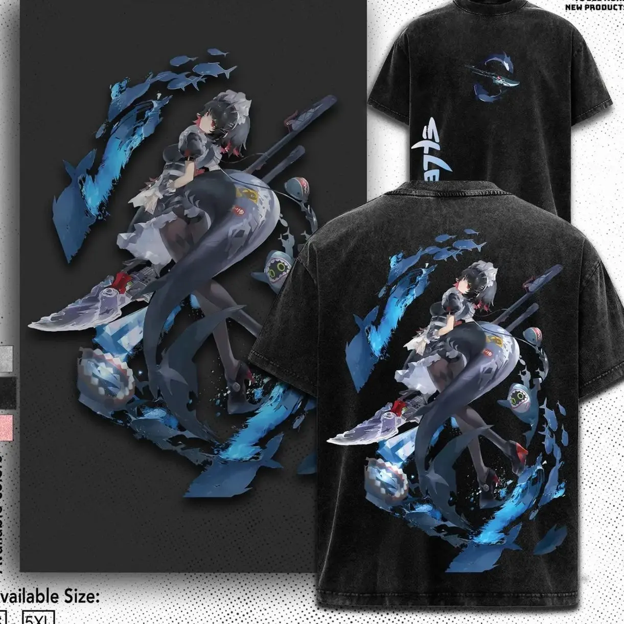 Ellen Joe ZZZ Zenless Zone Zero Washed Tshirt, Soft Cotton Unisex Wear, Indie FPS Game Shirt, Streetwear game merch gift QZO
