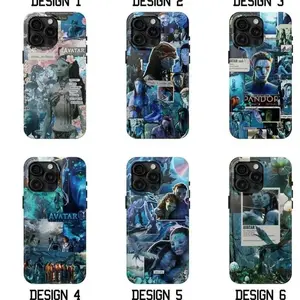 Avatar Movie Sci Fi Fantasy Art Tough Phone Case. Cinematic Alien Aesthetic Heavy Duty Shockproof Protective Smartphone Cover for iPhone 17 Pro Max 16 Air 15 14 13 12 11. Cool Accessory.