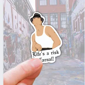 Life is a risk carnal latin vinyl sticker, blood in blood out, chicana,latin,spanglish,laptop decals, water bottle stickers, stocking stuffer, friend gift ideas
