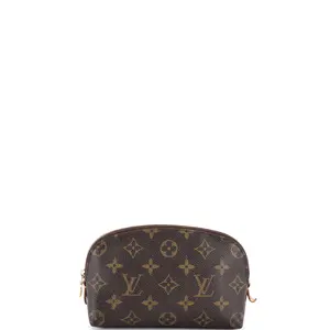 Pre-owned Louis Vuitton Canvas Coated Toiletry Bags Cosmetic Pouch Monogram Canvas by Rebag