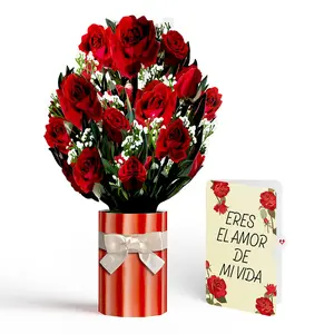 Romantic Red Roses Eres El Amor De Mi Vida Valentine Bouquet and Sentiment Set