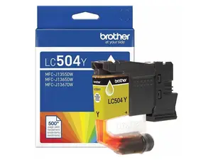 Brother Genuine LC504Y Standard Yield Yellow Ink Cartridge