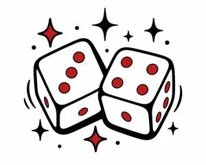 The " Lucky Dice " Vinyl Decal