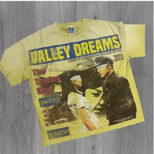 Vale Dreams Vintage Yellow Tape Tee - Unisex Casual Graphic Top 2026