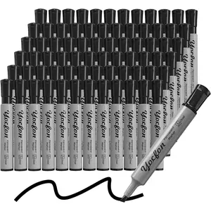 Permanent Markers,128 Pack, Crown Whiteboard Markers With Chisel Tip,  Markers, Works  Plastic, , Stone And Metal For Doodling, Marking