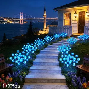 Solar Jellyfish Mushroom Light, Garden Landscape Lamp, Outdoor Statue Lamp, Lawn Stake Light, Festive Garden Decor, Pathway Light, Solar Lights