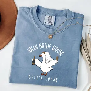 Comfort Colors Goose Bride TShirt, Funny Goose Lover T-shirt, Married Couple Matching T-Shirt, Wedding Gift, Luxury Bachelorette