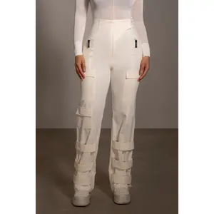 Buttercream Nyah Nylon Utility Pants