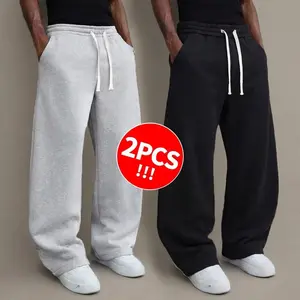 2Pack Men’s all-season knit long pants, comfortable and casual, available in 2-pack and single-piece options.summervibes