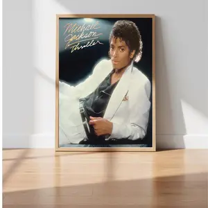 Michael Jackson Thriller Album, Thriller Poster Decor, 80s Music Art