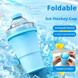 E-Highly recommended: foldable food-grade ice ball cup, dual drinking cup, handy cup, whiskey ice cube container, portable ice tray, water cup