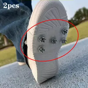 2pcs Anti-Slip Shoe Nails, Ideal for Snowy Rainy Roads, Hiking, Mud Paths, Transparent Invisible, Elastic, Unisex, All Sizes