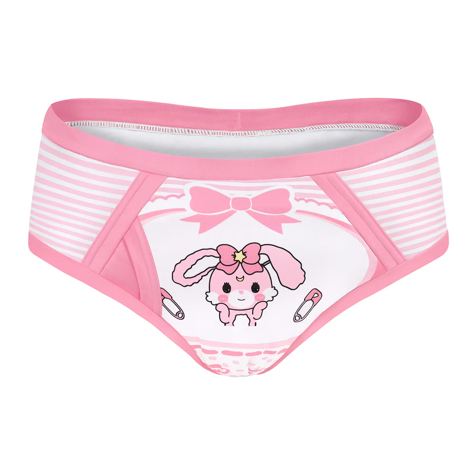 LITTLEFORBIG Women's Baby Usagi Training Briefs - Waterproof Reusable High Waist Polyester Panties, Comfortable Practical Everyday Washable Adult Knickers, Soft Comfy Knicker