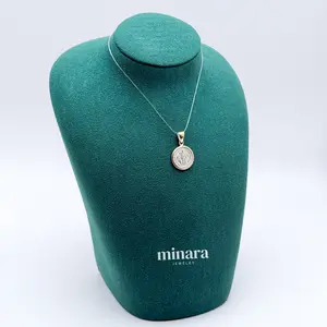 950 Silver SAN BENITO Pendant with Gold-Plated Border Elegant Intricately Detailed Jewelry for Special Occasions