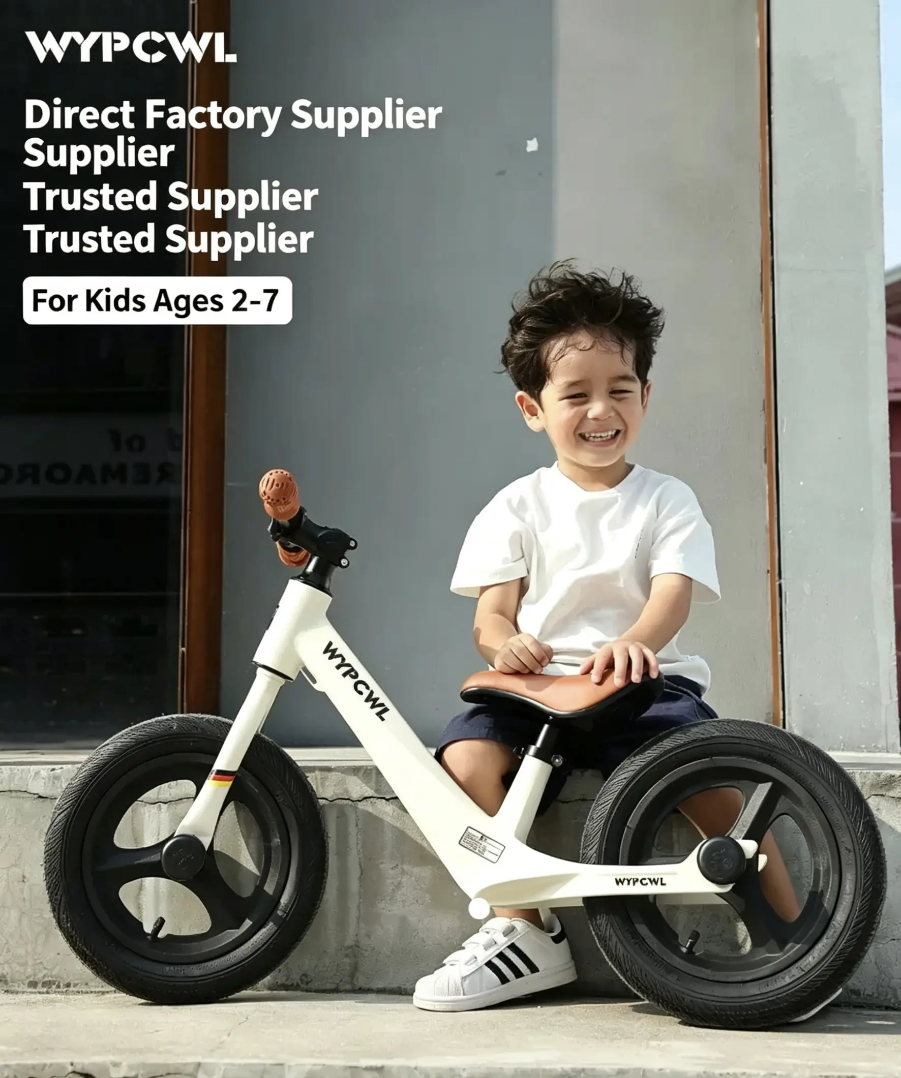 Kids No Pedal Balance Bike 12 Inch Toddler Training Glider Bicycle, Flexible Steering Handlebar, Puncture Free Maintenance-Free Tires, Develop Core Strength & Balance, Indoor Lawn Park Outdoor Play Toy for Boys Girls 2-7 Years Old