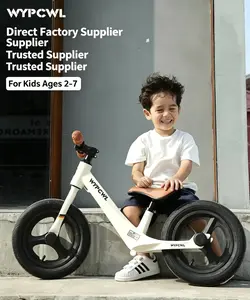 Kids No Pedal Balance Bike 12 Inch Toddler Training Glider Bicycle, Flexible Steering Handlebar, Puncture Free Maintenance-Free Tires, Develop Core Strength & Balance, Indoor Lawn Park Outdoor Play Toy for Boys Girls 2-7 Years Old