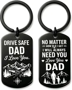 Father's Day Gifts for Him Dad Stocking Stuffers for Men Drive Safe Keychain Christmas Husband ChunRun