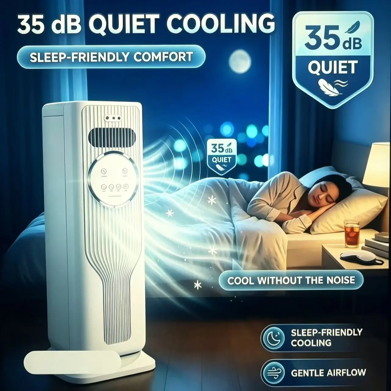 2026 New Arrival 12000BTU Portable AirConditioner - Ice Crystal Air Cooler Fan (Water &Ice) Ultra Quiet Fast Cooling Mobile AC, Smart24H Timing Energy Efficient, Suitable for BedroomOffice Living Room, Summer Comfort Cool All Day,TikTok Mid Year Sale