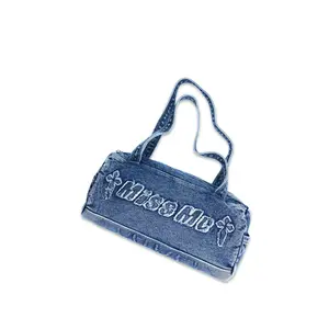 Denim Mini Duffle Bag