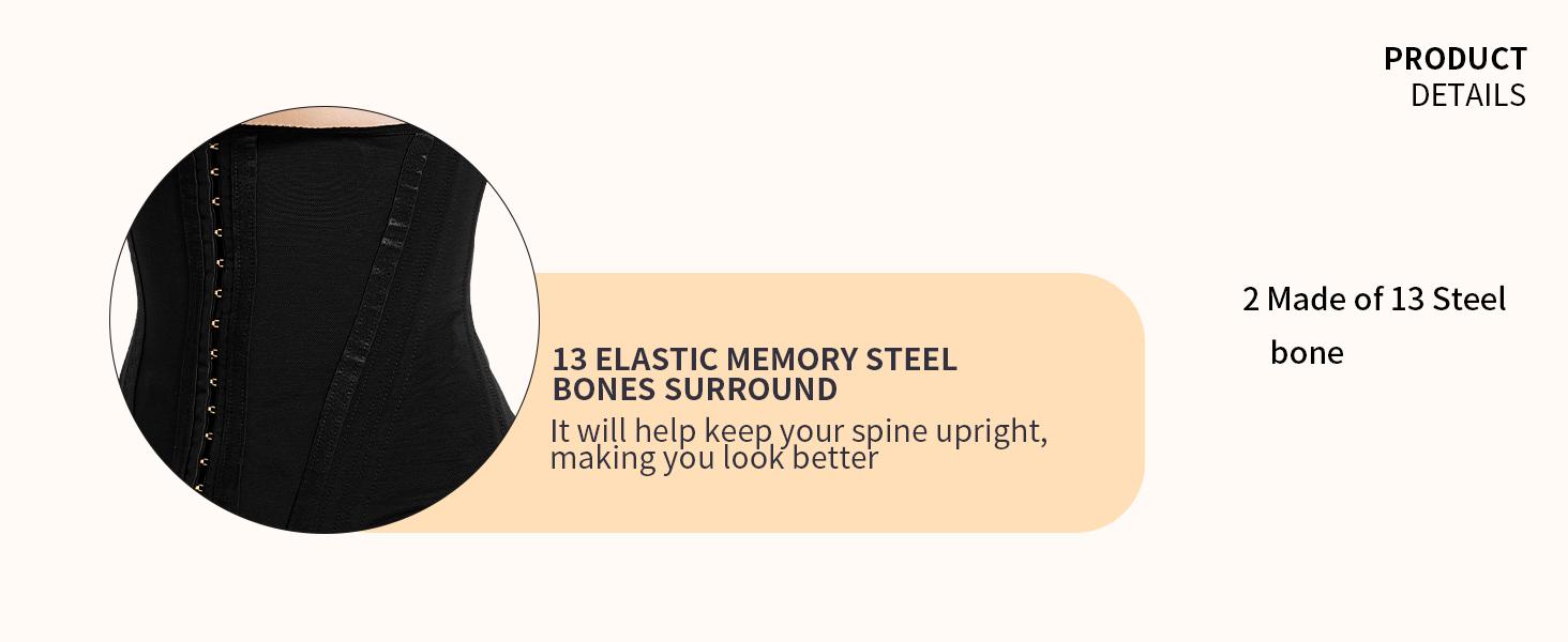 Waist  Mesh Trainer Strapless for Women Fajas Colombian Corset Shapewear Tummy Waist with Extended Button