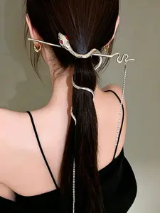 Viral Snake Hairpin, Ultimate Gothic Statement Piece, Unique Accessory for Bold Style, Perfect Gift for Fashion Enthusiasts