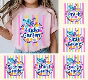 Back to School Youth Shirt, Apple First Day of School Youth Tee, Polka Dot Teacher First Day of School T-Shirt, Pre-k Kinder 1st/2nd/3rd/4th/5th Grade Shirt, Youth School Tee, back to school shirt, Youth clothing, gift for son and daughter