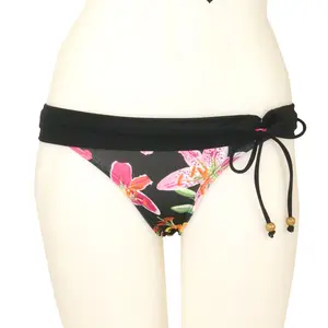 Loco Boutique Woman's Tropical Orchid Folded Over Bikini Bottom