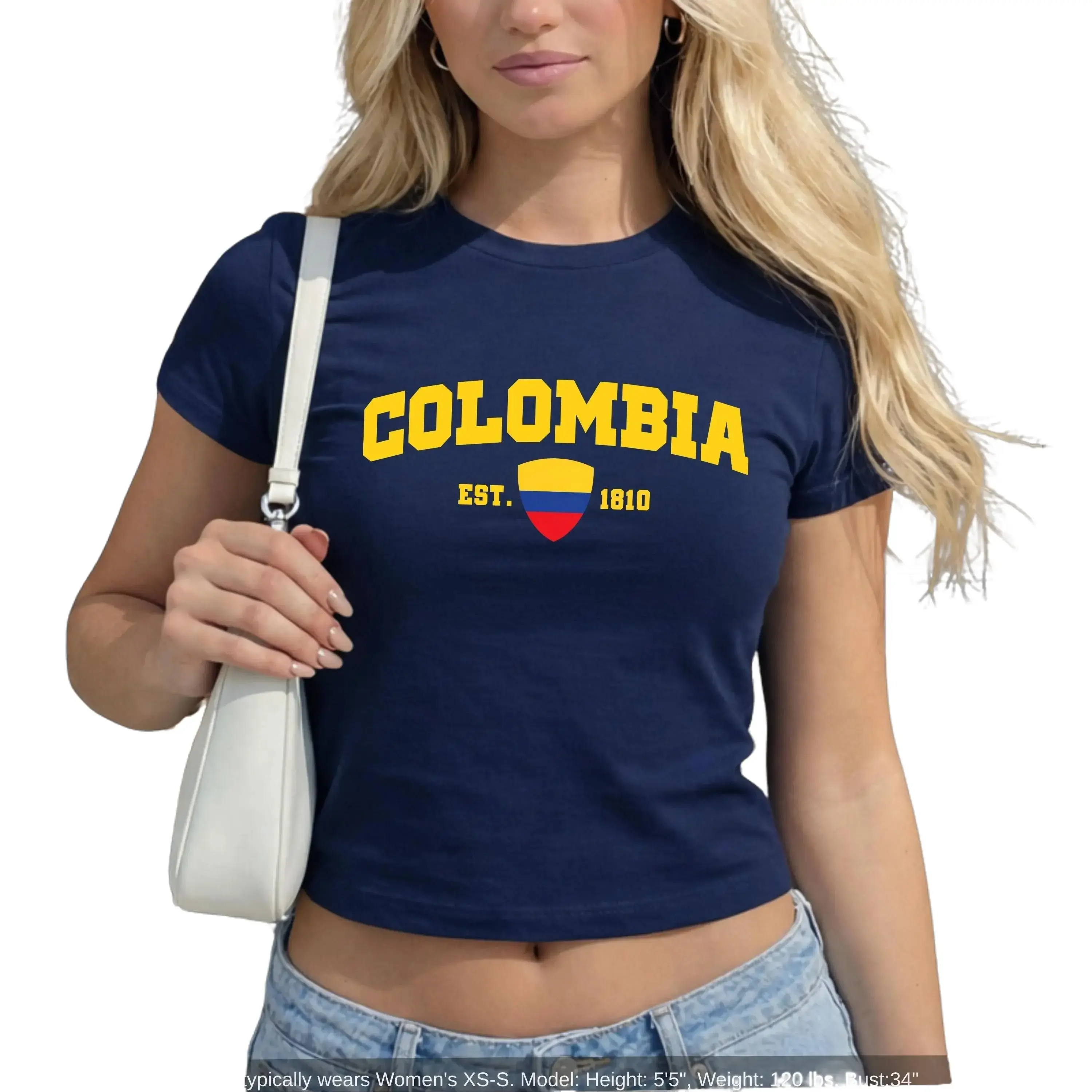 Colombia Baby Tee, Colombia Flag Shirt 2026 -  Graphics Tee, Gift for Her, Perfect Gift for Fans