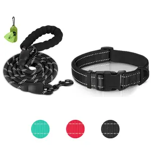 Joytale Refective Dog Collar+Heavy Duty Rope Dog Leash