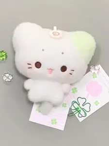 Cute Fish Cake Cat Lucky Rabbit Plush Toy, Soft Stuffed Animal Keychain, Girls Gift, Birthday, Holiday, Back-To-School Present, Soft Cuddly Gift