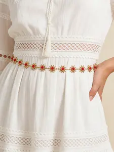 Bohemian Women's Waist Chain, Shiny Gemstone Belt for Dresses, Halloween Costume, Casual Wear, Party, Holiday Accessory, Vintage Body Jewelry