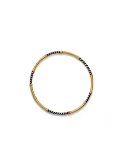 Thin Bangle with Striped Enamel Details