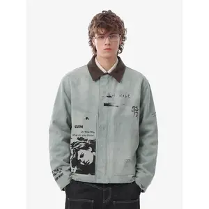 Thesupermade Vintage Washed Distressed Barn Work Jacket - 2582