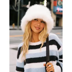 Snow Angel Fluffy Hat White