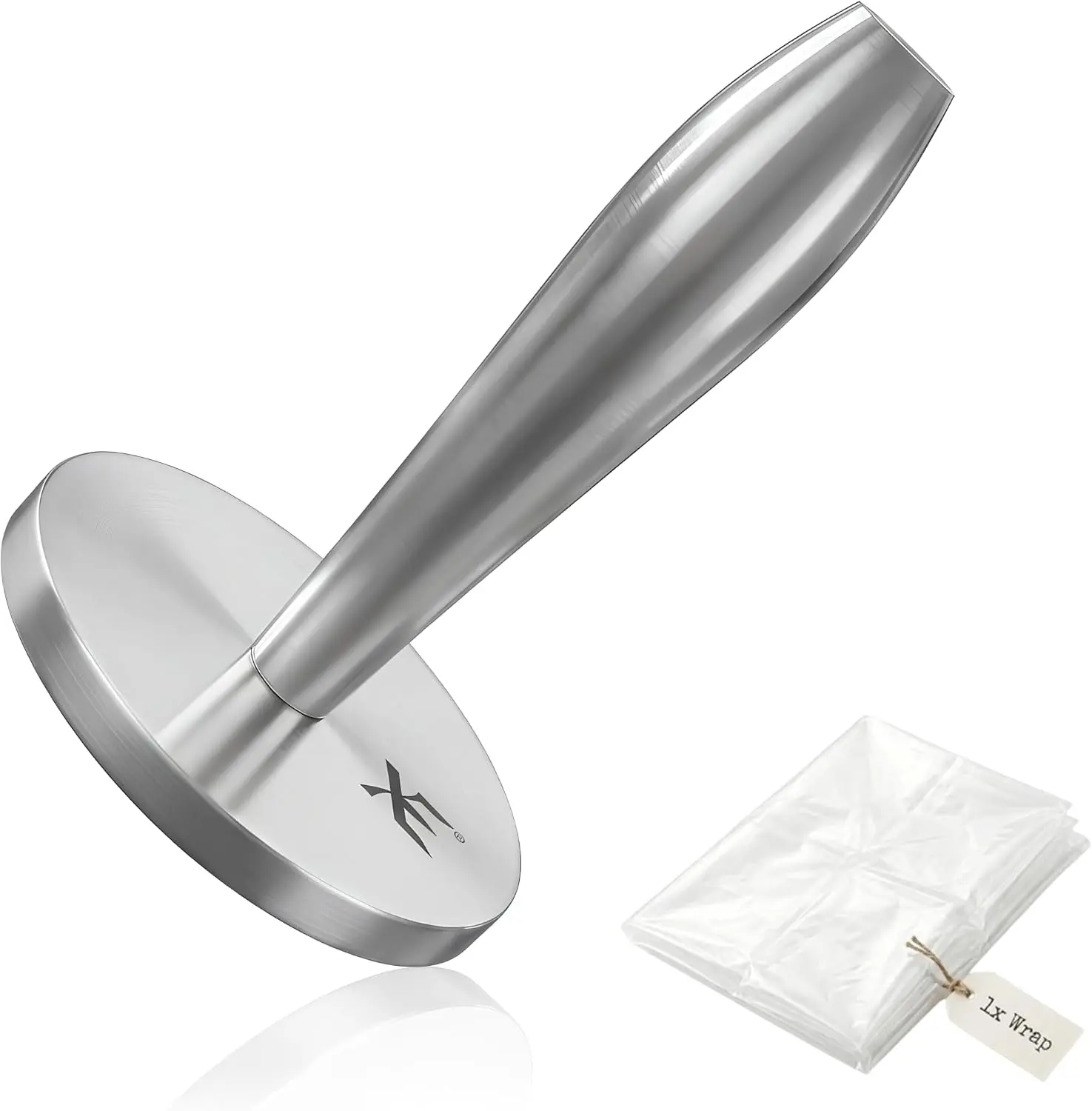 XE Meat Pounder Tenderizer - Stainless Steel 1.28 lb. Round Chicken Flattener - Easy Grip Meat Tenderizer, Hammer, Flattener, Smasher, Masher, Mallet Kitchen Tool for Cooking