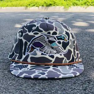 Mallard Duck Trucker Hats, Camo Hunting Style Snapback Hats, Unisex Daily Baseball Cap, Perfect Gift for Husband and Wife