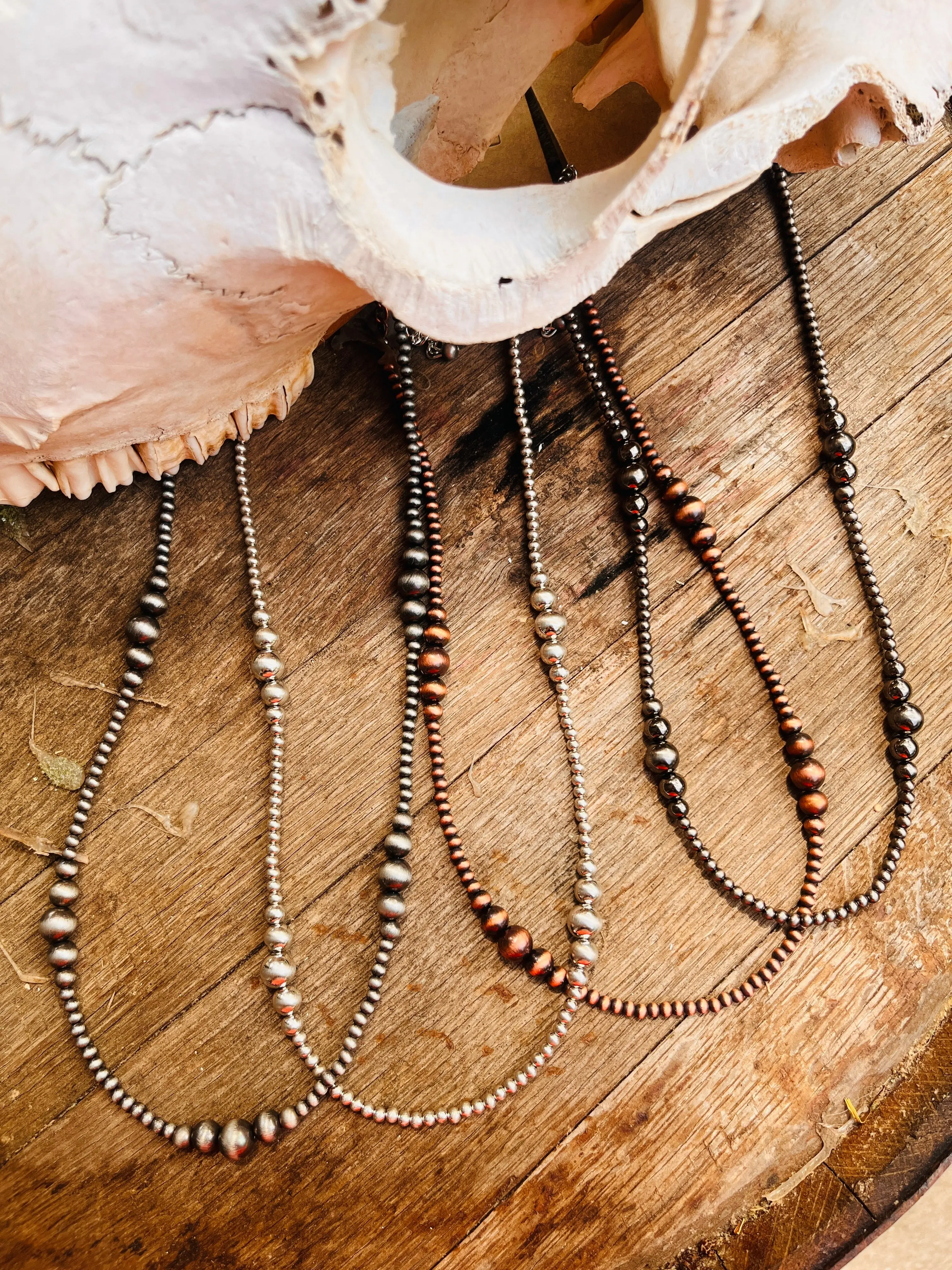 4 Set Western Pearl Bead Necklace