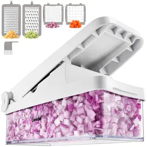 Geedel Vegetable Chopper with Multiple Blades for Slicing Dicing and Grating Perfect for Kitchen Use