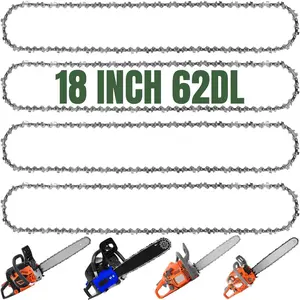 4Pack 18 Inch  Chain,3/8" LP Pitch, .050" Gauge 62 Drive Links for  DCCS672X1, ECHO CS300, Poulan PR4218, Ego CS1800 Homelite, Oregon, Ryobi, Kobalt, McCulloch and