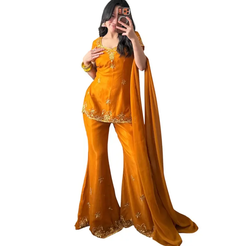 Handwork 90’s Style Kurtha Suit - Multi Color Embroidered Nepali & Indian Strandred Height Perfect Fit for 4'11" to 5'5" Women's Wear - Womenswear